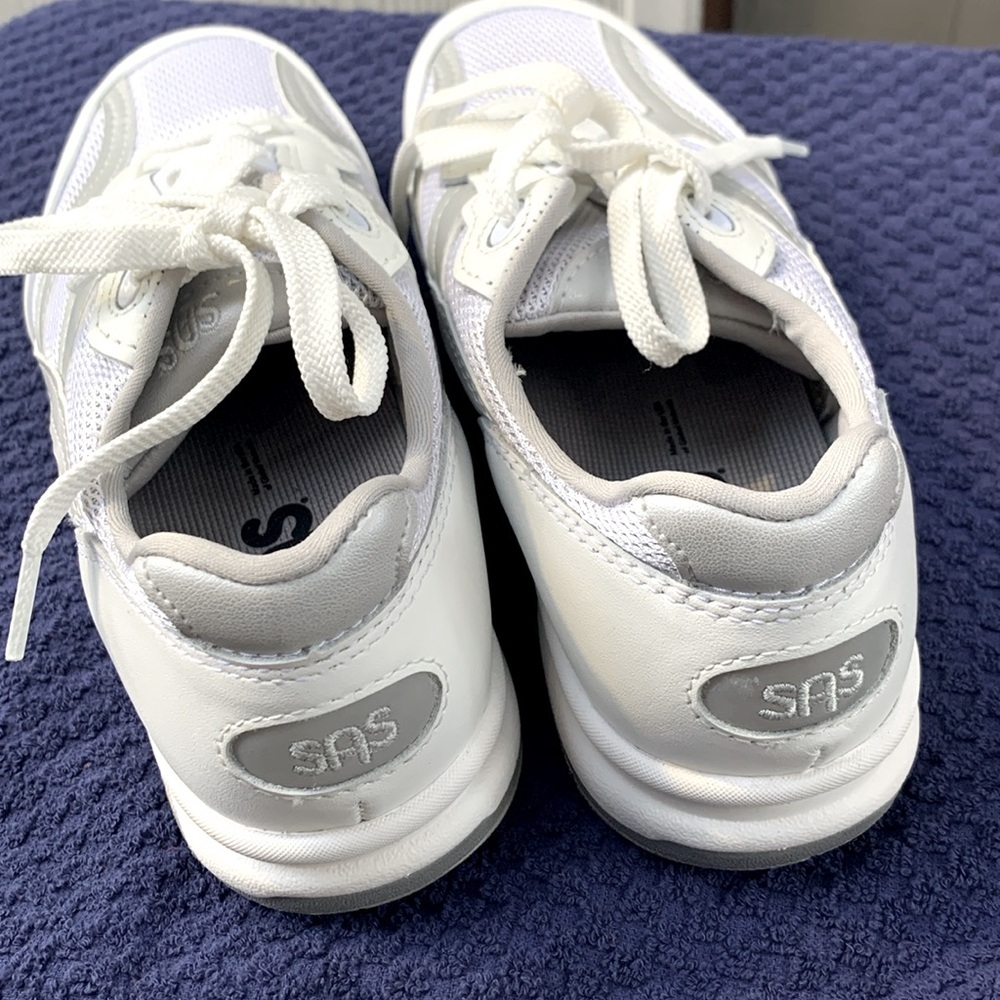 SAS Tour Mesh Silver White Lace Sneakers - Picture 3 of 5